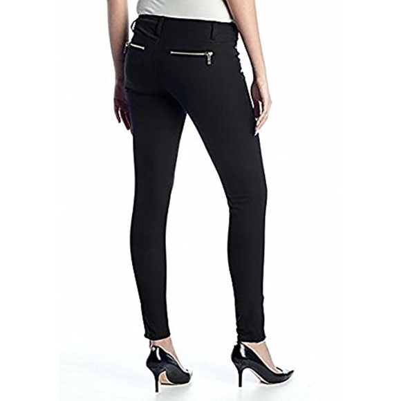 Michael Kors Zip-Pocket Twill Black Skinny Jeans - Picture 2 of 8